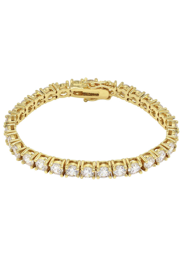 Womens Diamond Gold Tennis Bracelet