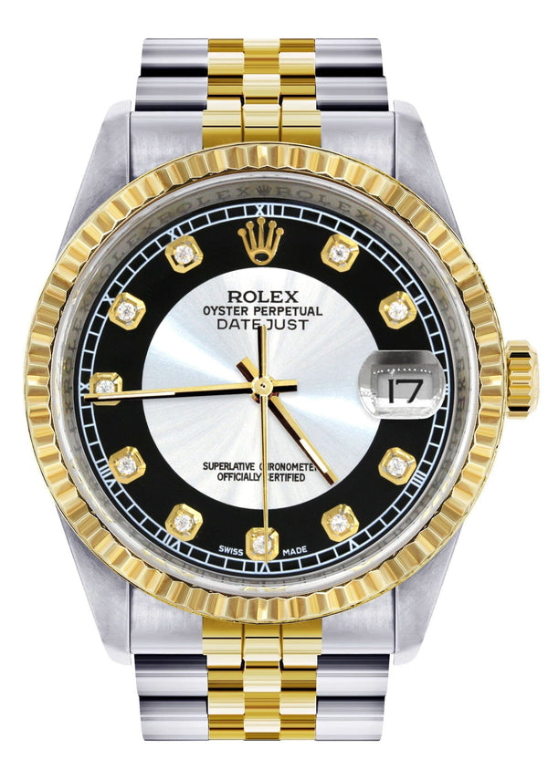 Mens Rolex Datejust Watch 16233 Two Tone | 36Mm | Tuxedo Dial | Jubilee Band