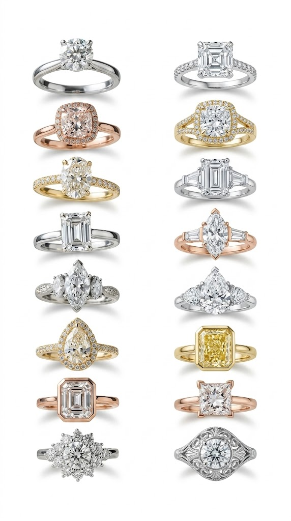 Ring styles collage