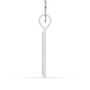 Men's VVS Lab Diamond Customizable White Gold Cross Necklace Pendant