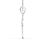 Men's VVS Lab Diamond Customizable White Gold Cross Necklace Pendant