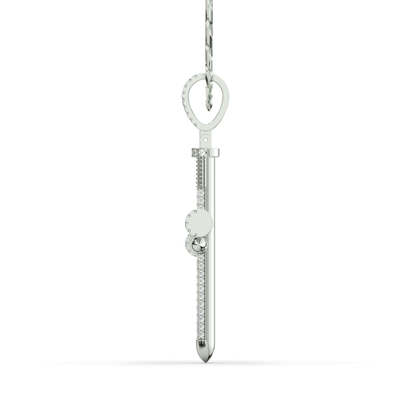 Men's VVS Lab Diamond Customizable White Nail Gold Cross Necklace Pendant