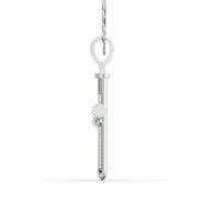 Men's VVS Lab Diamond Customizable White Nail Gold Cross Necklace Pendant