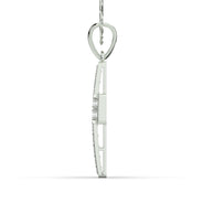 Men's VVS Lab Diamond Customizable White Gold Cross Necklace Pendant