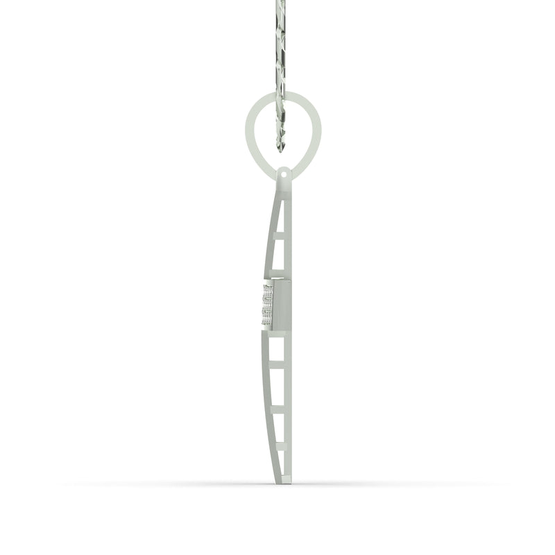 Men's VVS Lab Diamond Customizable White Gold Cross Necklace Pendant