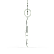 Men's VVS Lab Diamond Customizable White Gold Cross Necklace Pendant