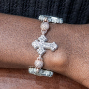High End Jewelry - Iced Out Cross Bracelet