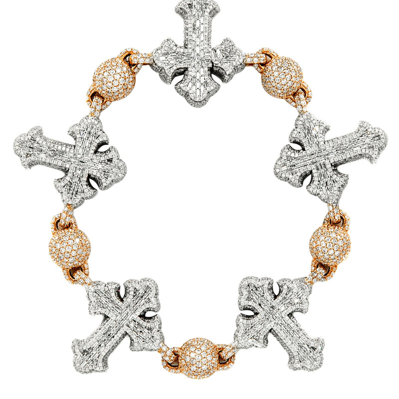 High End Jewelry - Iced Out Cross Bracelet