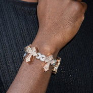 High End Jewelry - Iced Out Diamond Cross Bracelet