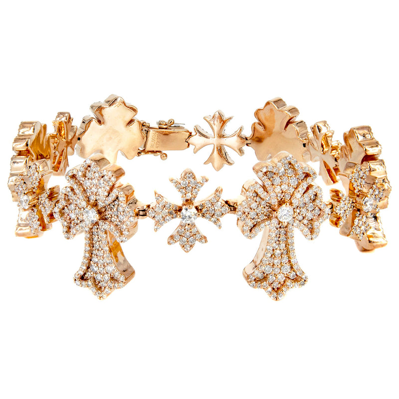 High End Jewelry - Iced Out Cross Bracelet
