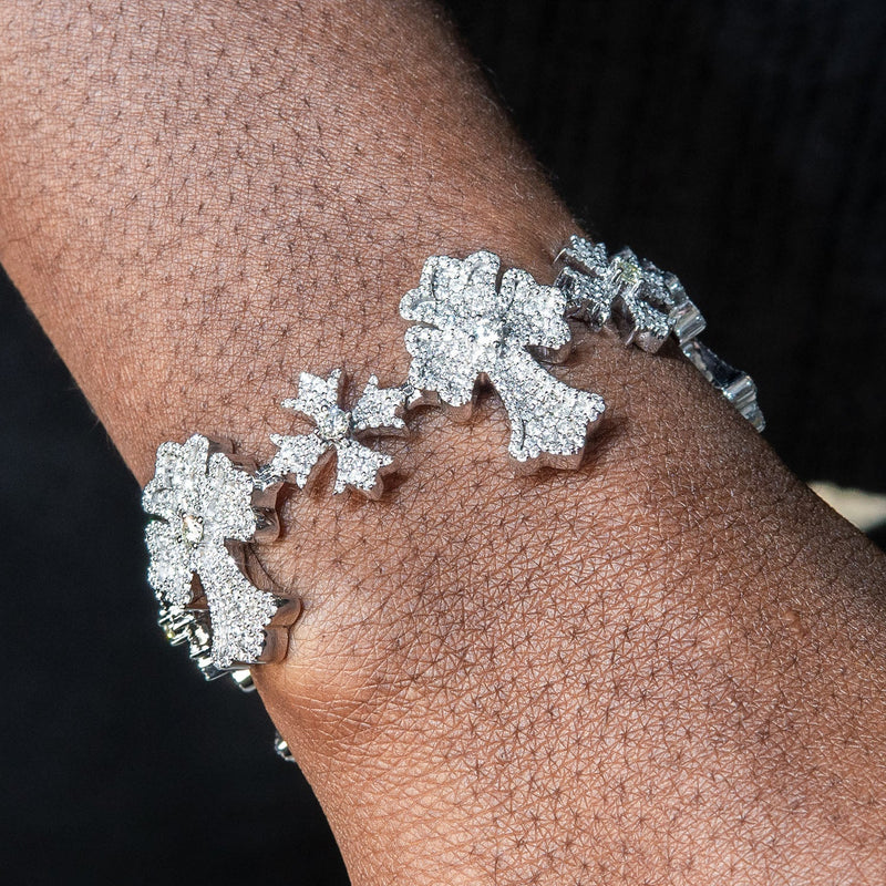 High End Jewelry - Iced Out Evil Eye Bracelet