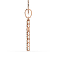 Men's VVS Lab Diamond Customizable Rose Gold Cross Necklace Pendant