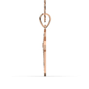 Men's VVS Lab Diamond Customizable Rose Gold Cross Necklace Pendant
