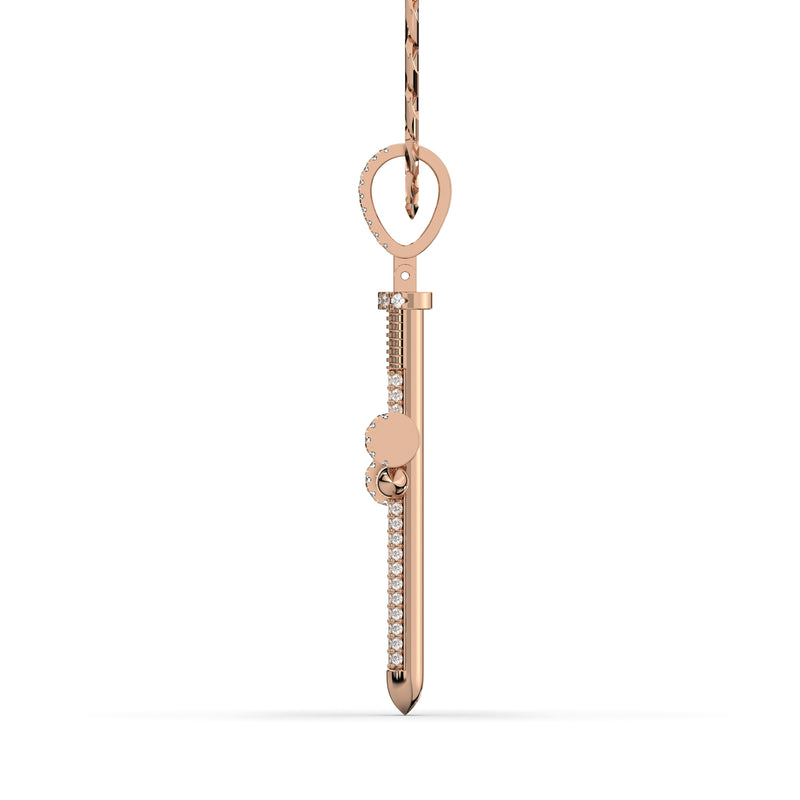 Men's VVS Lab Diamond Customizable Rose Nail Gold Cross Necklace Pendant