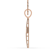 Men's VVS Lab Diamond Customizable Rose Gold Cross Necklace Pendant