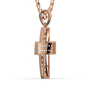 Men's VVS Lab Diamond Customizable Rose Gold Cross Necklace Pendant