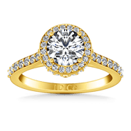 Halo Diamond Engagement Ring Milana 14K Yellow Gold