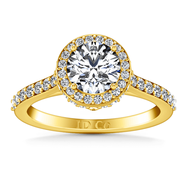 Halo Diamond Engagement Ring Milana 14K Yellow Gold
