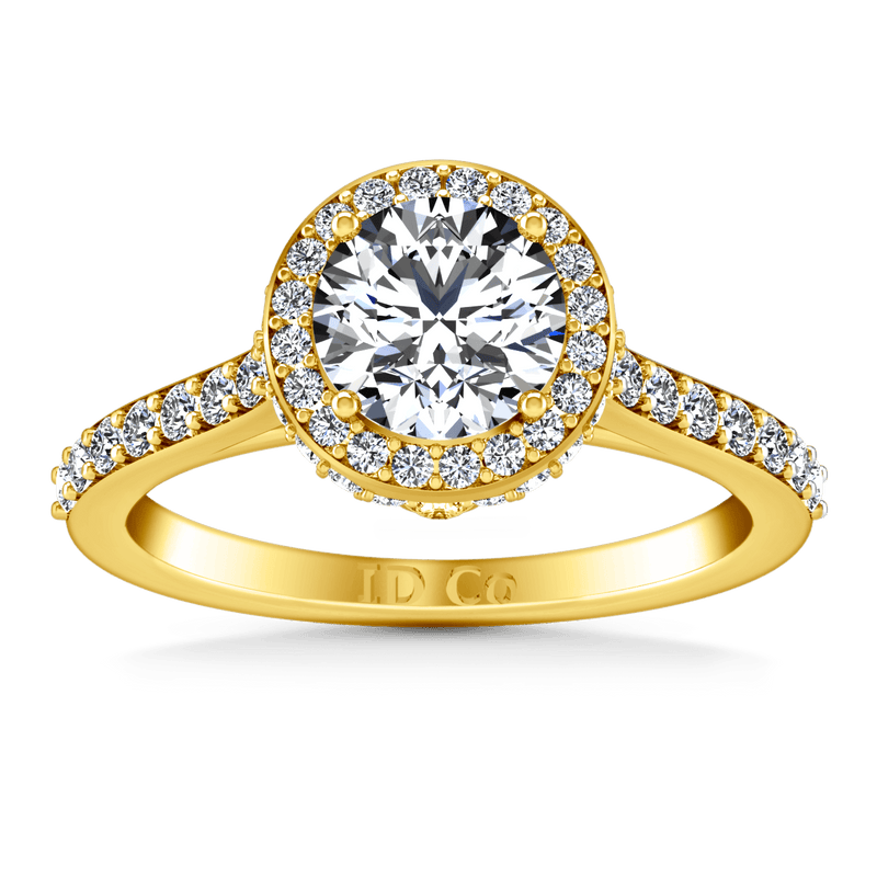 Halo Diamond Engagement Ring Milana 14K Yellow Gold