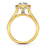 Halo Diamond Engagement Ring Milana 14K Yellow Gold