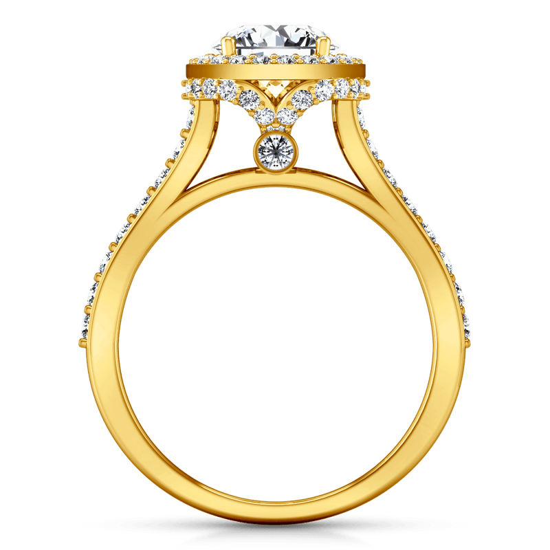Halo Diamond Engagement Ring Milana 14K Yellow Gold