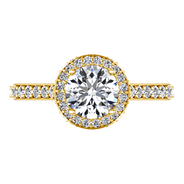 Halo Diamond Engagement Ring Milana 14K Yellow Gold