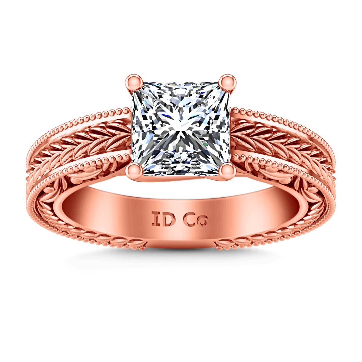 Solitaire Diamond Engagement Ring Rowan 14K Rose Gold
