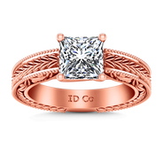 Solitaire Diamond Engagement Ring Rowan 14K Rose Gold