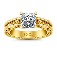 Solitaire Diamond Engagement Ring Rowan 14K Yellow Gold