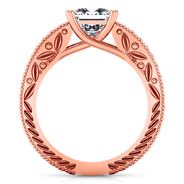 Solitaire Diamond Engagement Ring Rowan 14K Rose Gold
