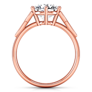 Solitaire Diamond Engagement Ring Fiona Celtic Knot 14K Rose Gold