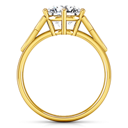 Solitaire Diamond Engagement Ring Fiona Celtic Knot 14K Yellow Gold