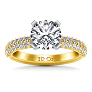 Pave Diamond EngagementRing Gardenia 14K Yellow Gold