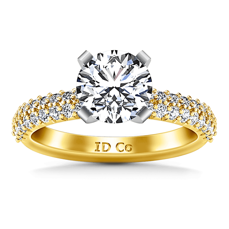Pave Diamond EngagementRing Gardenia 14K Yellow Gold