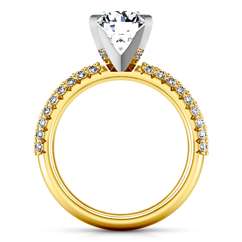 Pave Diamond EngagementRing Gardenia 14K Yellow Gold