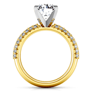 Pave Diamond EngagementRing Gardenia 14K Yellow Gold