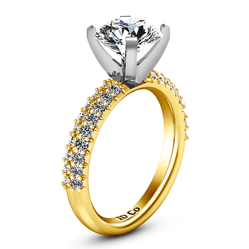 Pave Diamond EngagementRing Gardenia 14K Yellow Gold
