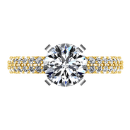Pave Diamond EngagementRing Gardenia 14K Yellow Gold