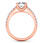 Pave Diamond Engagement Ring Zoe 14K Rose Gold