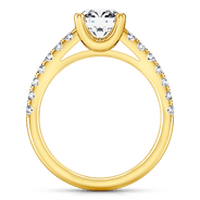 Pave Diamond EngagementRing Zoe 14K Yellow Gold