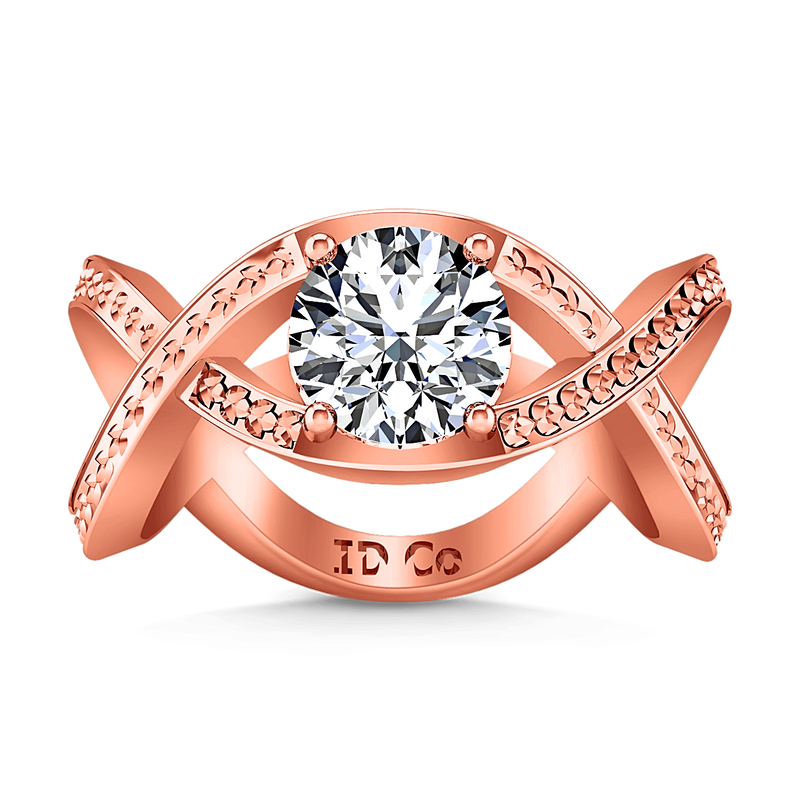 Solitaire Diamond Engagement Ring Solagne 14K Rose Gold