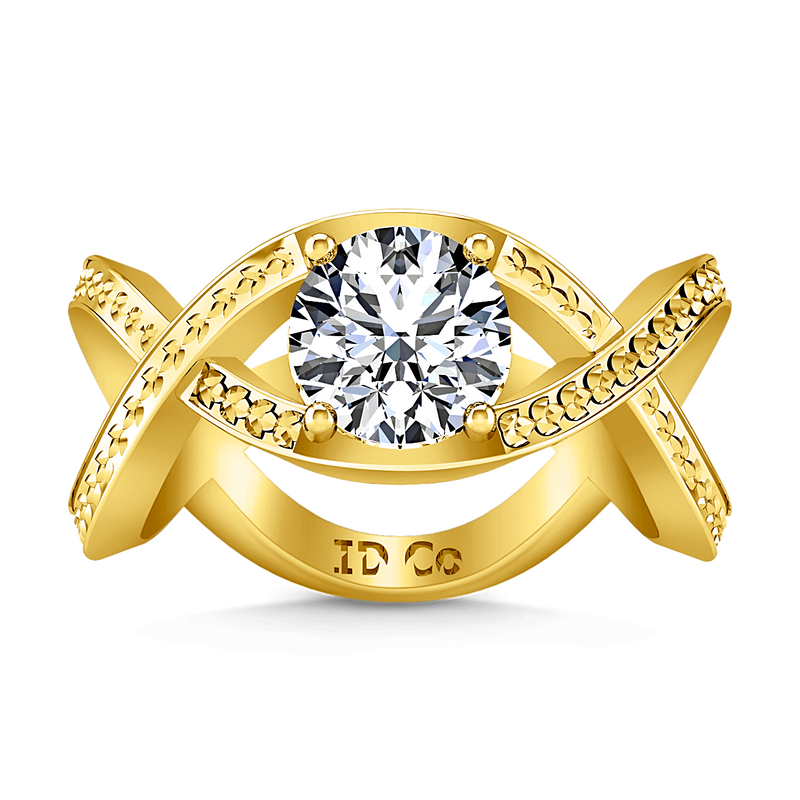 Solitaire Diamond Engagement Ring Solagne 14K Yellow Gold