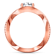 Solitaire Diamond Engagement Ring Solagne 14K Rose Gold