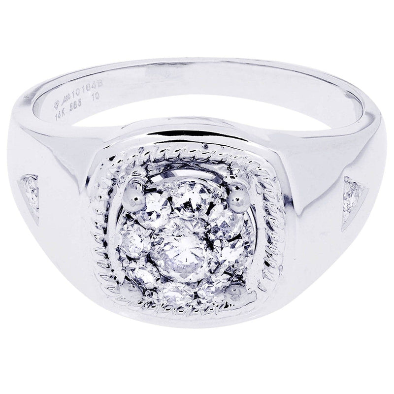 White Gold Mens Diamond Ring| 0.67 Carats| 6.73 Grams