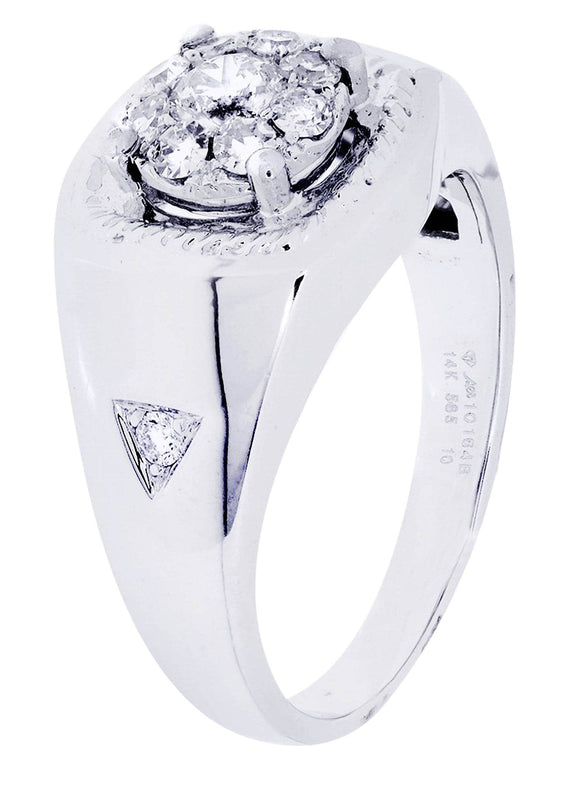 White Gold Mens Diamond Ring| 0.67 Carats| 6.73 Grams