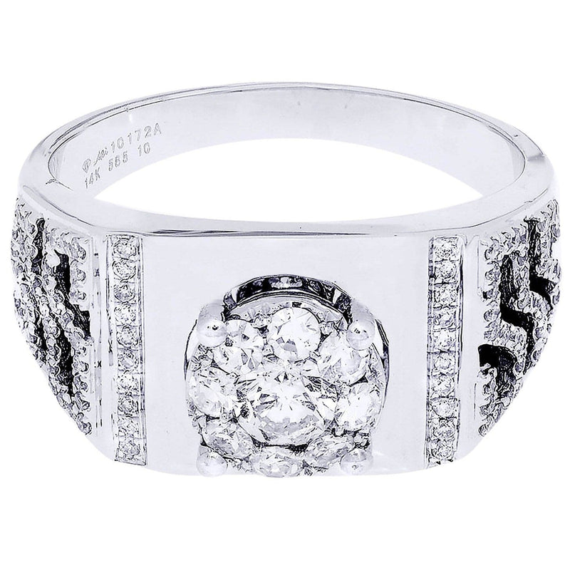 White Gold Mens Diamond Ring| 0.89 Carats| 7.35 Grams