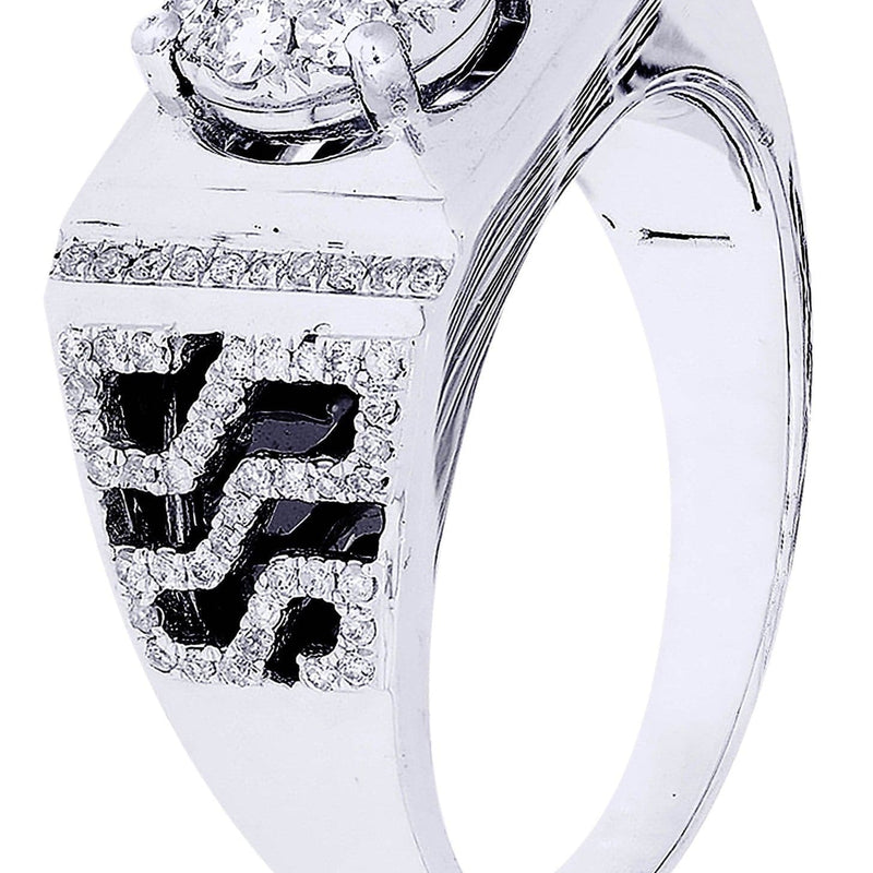 White Gold Mens Diamond Ring| 0.89 Carats| 7.35 Grams