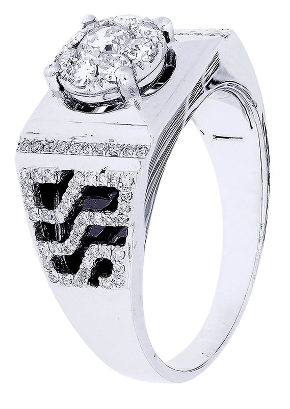 White Gold Mens Diamond Ring| 0.89 Carats| 7.35 Grams