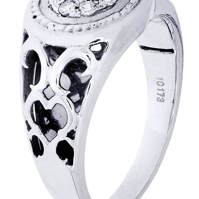 White Gold Mens Diamond Ring| 0.53 Carats| 6.28 Grams