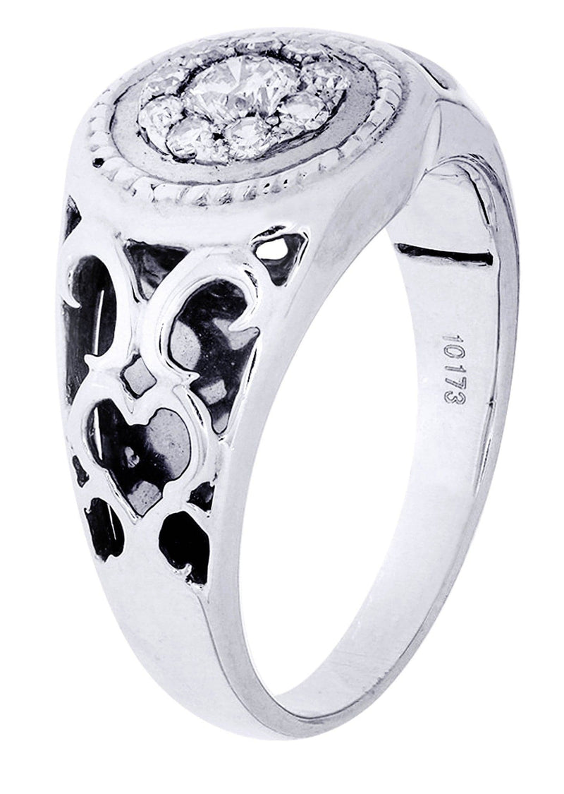 White Gold Mens Diamond Ring| 0.53 Carats| 6.28 Grams